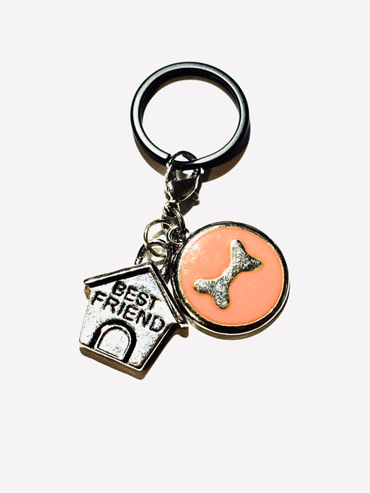 Doghouse Dual Charm Keychain