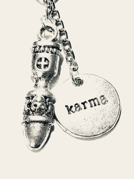 Karma Dual Charm Keychain