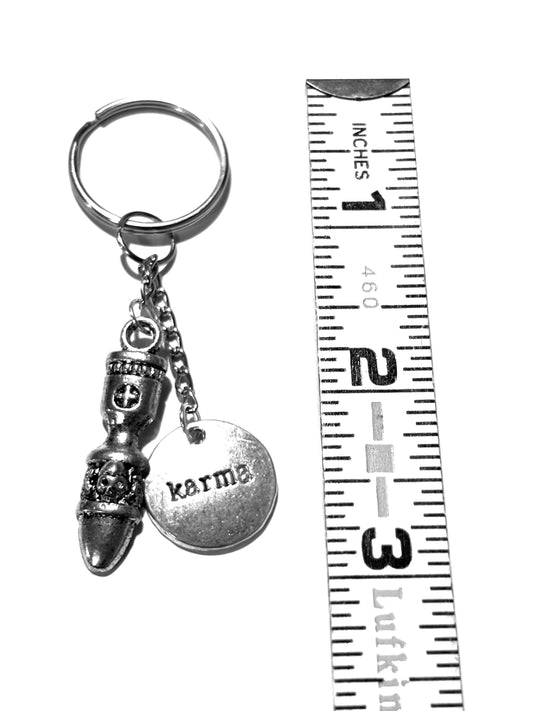 Karma Dual Charm Keychain