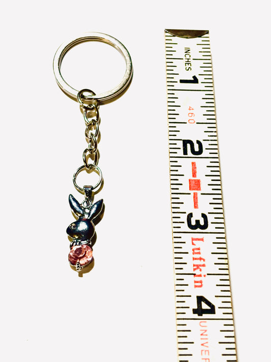 Playboy Bunny Charm Keychain
