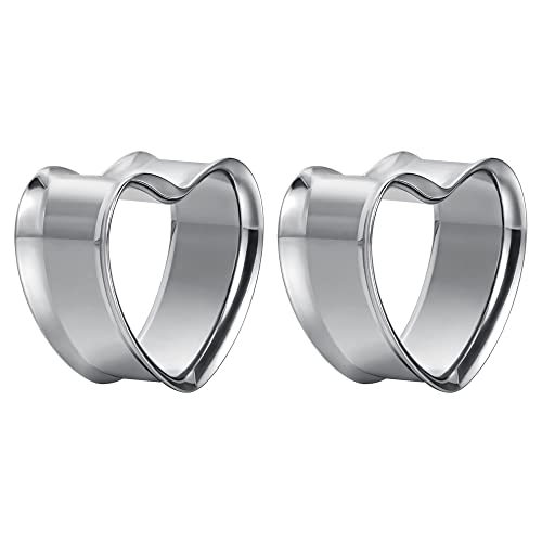 2PCS Stainless Steel Screw Ear Gauges Tunnels Hollow Double Flare Black Gold For Man For Woman Body Piercing Jewelry 6mm-30mm Stretcher