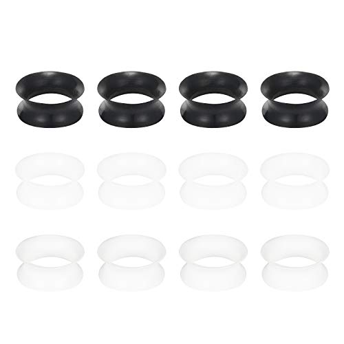 Cisyozi 6 Pairs Ultra Thin Silicone Ear Skin Flexible Flesh Tunnel Expander Stretching Gauge Earlets Plug Gauges Kit Earlets Retainer Same Sizes 6G-20mm 3 Colors