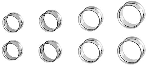 Forbidden Body Jewelry Ear Gauges, Ear Tunnels, Tunnels For Ears, 12G-2 Inch Surgical Steel Mirror Finish Double Flared Tunnel Plug Earrings (Sold in Pairs)