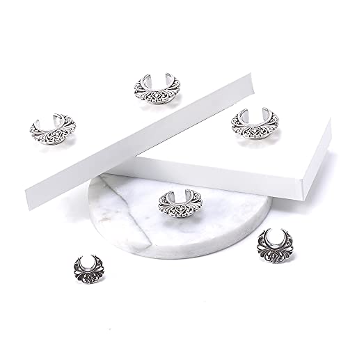 2PCS Moon Ear Gauges Ear Plugs and Tunnels Gauge for Ears Expander Piercing Gauge 10mm-25mm(00g-1")