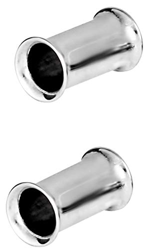 Forbidden Body Jewelry Ear Gauges, Ear Tunnels, Tunnels For Ears, 12G-2 Inch Surgical Steel Mirror Finish Double Flared Tunnel Plug Earrings (Sold in Pairs)