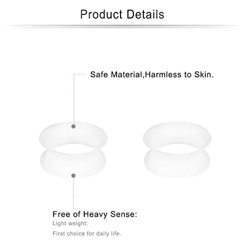 Cisyozi 6 Pairs Ultra Thin Silicone Ear Skin Flexible Flesh Tunnel Expander Stretching Gauge Earlets Plug Gauges Kit Earlets Retainer Same Sizes 6G-20mm 3 Colors