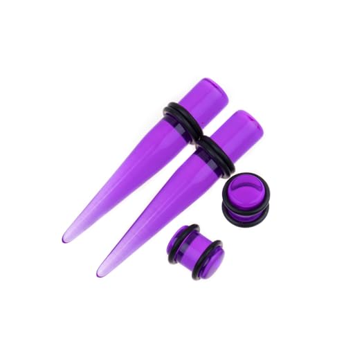 Ear Gauges Stretching Kit 14G-00G Acrylic Sprial Tapers Plugs Expander Sets Heart Tunnels Piering Jewelry Horeseshoes Taper For Ears