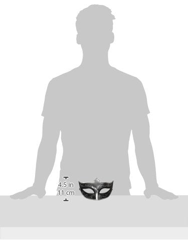 Fifty Shades of Grey Masks On Masquerade Mask - Role Play & Fancy Dress Masks with Satin Ribbon Ties - 2 Pack