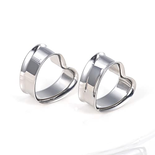 2PCS Stainless Steel Screw Ear Gauges Tunnels Hollow Double Flare Black Gold For Man For Woman Body Piercing Jewelry 6mm-30mm Stretcher