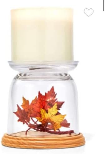 Bath & Body Works Autumn Leaves Cloche Pedestal Large 3-Wick Candle Holder