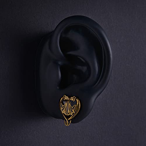 2PCS Stainless Steel 316L Punk Vintage Cross Skull Gauge For Ears Expander Stretcher Ear Tunnels Upgrade Saddle Plugs Double Flared Guage For Women Men 0g-1"