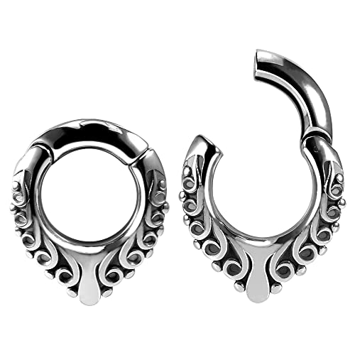 Ear Hanger Weights for Stretched Ear Lobe Stainless Steel Ear Gauges 2g(6mm) Ear Plugs Tunnels Body Piercing Jewelry Kit