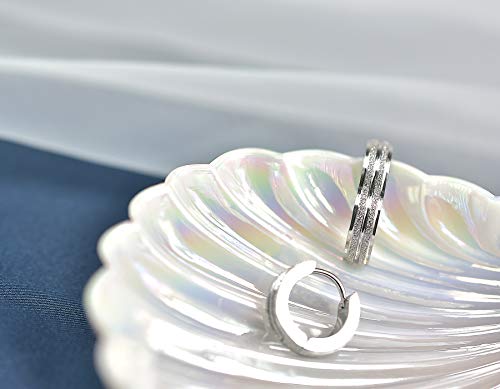 Stainless Steel Hoop Earrings For Men's Women's,Silver/Gold/Black/Blue Hypoallergenic Round Huggie Earrings,Fashion Punk Earrings Piercing Jewelry Gift for Boys Girls