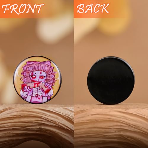 2PCS Acrylic Solid Screw On Ear Plugs and Tunnels Hand Drawn Illustrations Epoxy Allergy Free Ear Gauge Stretcher For Women Men Body Piercing Jewelry