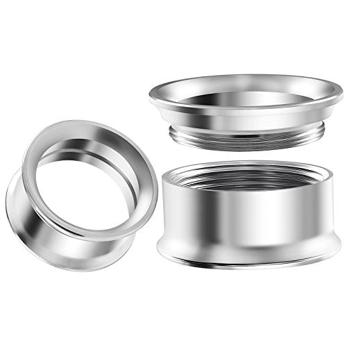 Pair of Internal Screw 316L Surgical Steel Double Flared Saddle Piercing Jewelry Stretcher Ear Plug Earring Lobe flesh Tunnel
