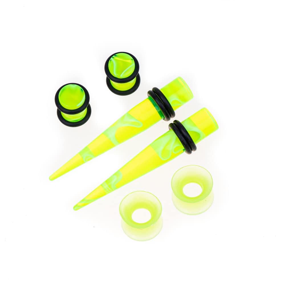 Memsion Ear Stretching Kit 50 Pieces 14Gauges-00Gauges Earrings Piercing Kit