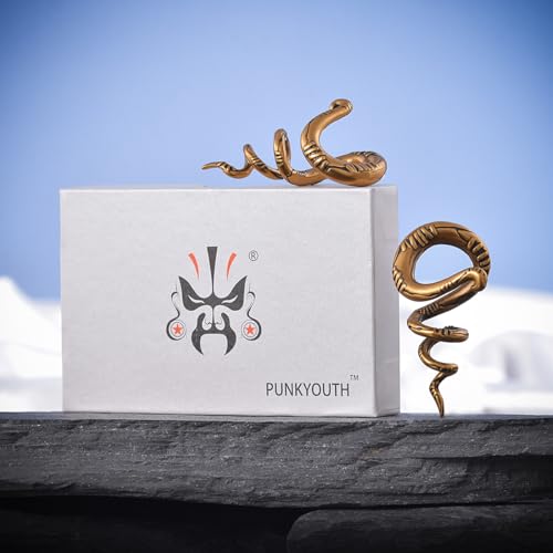 2PCS 2G Ear Sprial Tapers Plug Gauges Brass Ear Stretcher Hangers 6mm Gothic Ear Tunnels Expander Piercing Jewelry