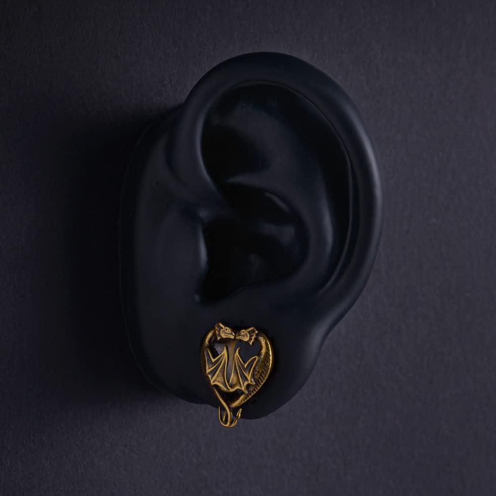 2PCS Stainless Steel 316L Punk Vintage Cross Skull Gauge For Ears Expander Stretcher Ear Tunnels Upgrade Saddle Plugs Double Flared Guage For Women Men 0g-1"