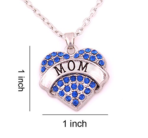 Charm.L Grace Crystal Heart Necklaces Set Mom Big Sis Middle Lil Sister