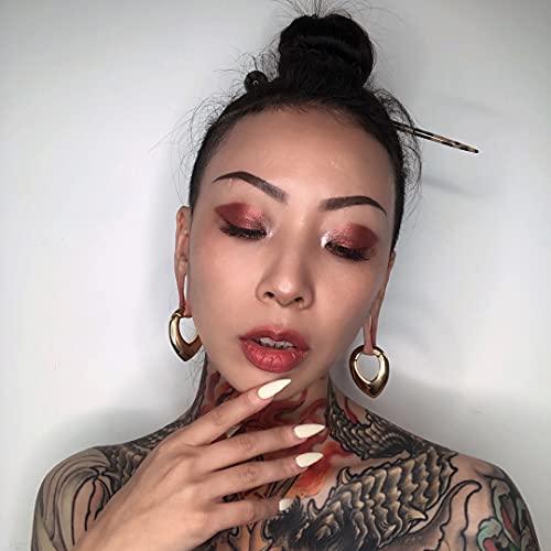 Ear Hanger Weights for Stretched Ear Lobe Stainless Steel Ear Gauges 2g(6mm) Ear Plugs Tunnels Body Piercing Jewelry Kit