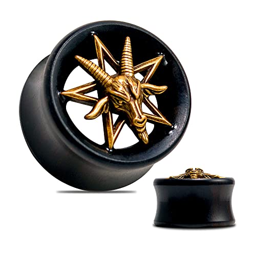 2PCS Organic Red Sandalwood Hollow Double Flared Ear Gauges Tunnels Expander Tree Of Life Jewelry For Man For Woman Body Piercing Jewelry 0g-1 inch.