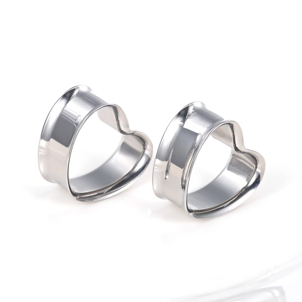 2PCS Stainless Steel Screw Ear Gauges Tunnels Hollow Double Flare Black Gold For Man For Woman Body Piercing Jewelry 6mm-30mm Stretcher