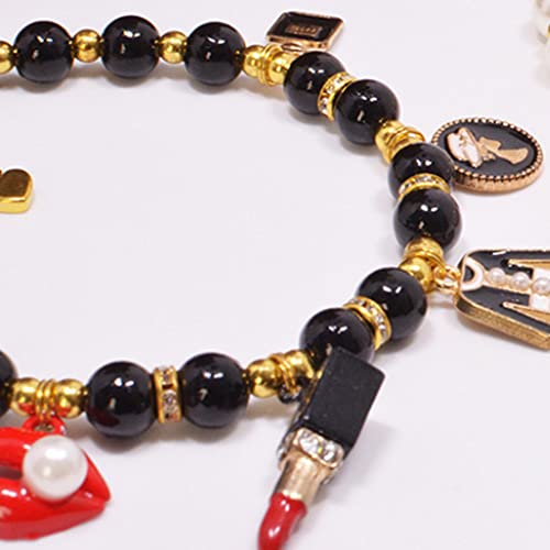 Fashion Pet Necklace Cat Pearl Collar Jewelry Pet Cat Teddy Collar Pearl Jewelry Lipstick Perfume Bottle Pendant Collar