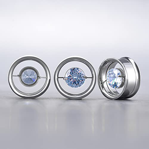 2PCS Stainless Steel Screw On Ear Gauges Tunnels Hollow For Men Women Body Piercing Jewelry 8mm-25mm