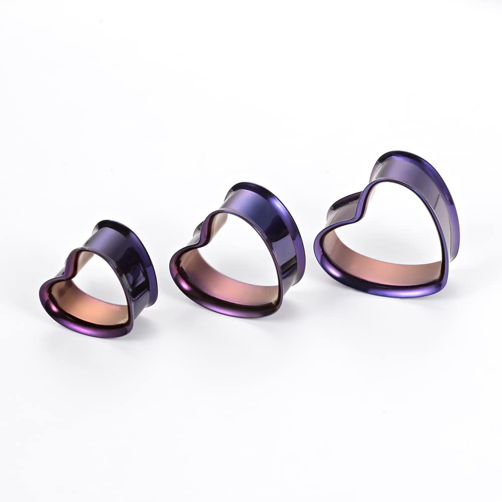 2PCS Stainless Steel Screw Ear Gauges Tunnels Hollow Double Flare Black Gold For Man For Woman Body Piercing Jewelry 6mm-30mm Stretcher