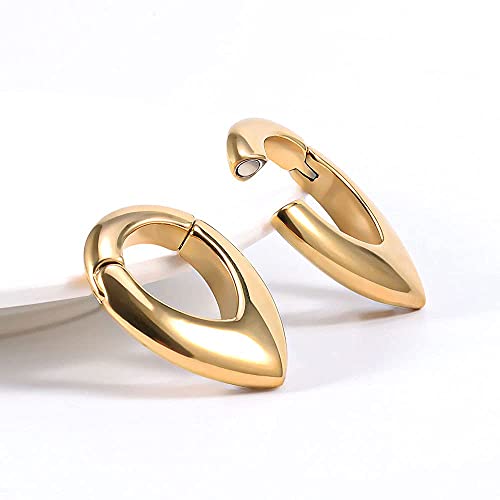 Ear Hanger Weights for Stretched Ear Lobe Stainless Steel Ear Gauges 2g(6mm) Ear Plugs Tunnels Body Piercing Jewelry Kit