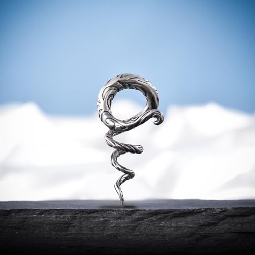 2PCS 2G Ear Sprial Tapers Plug Gauges Brass Ear Stretcher Hangers 6mm Gothic Ear Tunnels Expander Piercing Jewelry