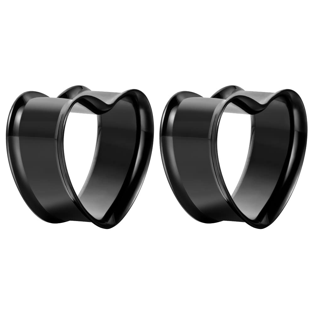 2PCS Stainless Steel Screw Ear Gauges Tunnels Hollow Double Flare Black Gold For Man For Woman Body Piercing Jewelry 6mm-30mm Stretcher