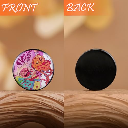 2PCS Acrylic Solid Screw On Ear Plugs and Tunnels Hand Drawn Illustrations Epoxy Allergy Free Ear Gauge Stretcher For Women Men Body Piercing Jewelry