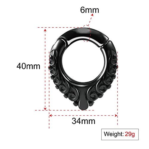 Ear Hanger Weights for Stretched Ear Lobe Stainless Steel Ear Gauges 2g(6mm) Ear Plugs Tunnels Body Piercing Jewelry Kit