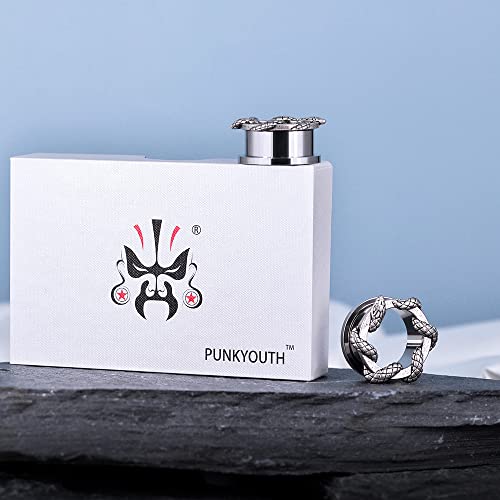 2PCS Stainless Steel Ear Gauges Screw Back Fit Tunnels For Ear Articulated Snake Cool Ear Stretchers Expander Double Flared Body Piercing Jewelry 0g-1inch