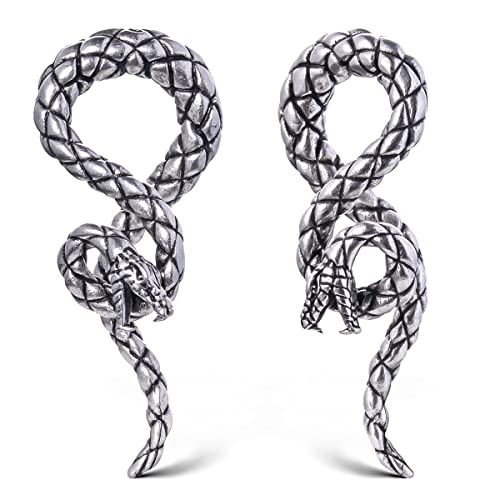 2PCS 2G Ear Sprial Tapers Plug Gauges Brass Ear Stretcher Hangers 6mm Gothic Ear Tunnels Expander Piercing Jewelry