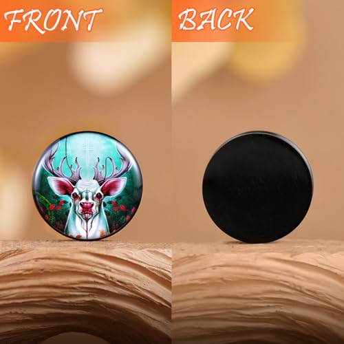 2PCS Acrylic Solid Screw On Ear gauges Art Oil Painting The Scream Epoxy Allergy Free Ear Plugs and Tunnels Stretcher For Women Men Body Piercing Jewelry