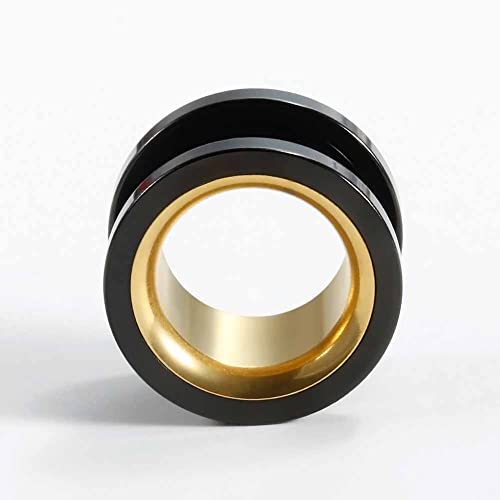 2PCS Stainless Steel Screw Ear Gauges Tunnels Hollow Double Flare Black Gold For Man For Woman Body Piercing Jewelry 6mm-30mm Stretcher