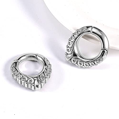 Ear Hanger Weights for Stretched Ear Lobe Stainless Steel Ear Gauges 2g(6mm) Ear Plugs Tunnels Body Piercing Jewelry Kit