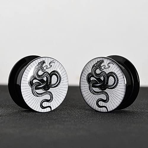 1 Pair Acrylic Solid Screw On Ear Plugs Tunnels Jack Skellington Scream Resin Allergy Free Stretche Nightmare Before Christmasr For Women Men Body Piercing Jewelry