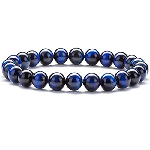 Black Obsidian Hematite Triple Protection Bracelet 10MM beads Set, Blue Tiger Eye Beads Bracelets, Lava Stone bracelets for Men Women