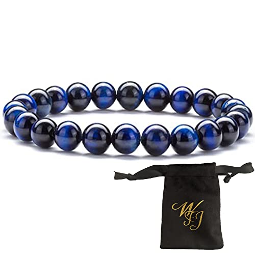 Black Obsidian Hematite Triple Protection Bracelet 10MM beads Set, Blue Tiger Eye Beads Bracelets, Lava Stone bracelets for Men Women