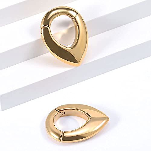 Ear Hanger Weights for Stretched Ear Lobe Stainless Steel Ear Gauges 2g(6mm) Ear Plugs Tunnels Body Piercing Jewelry Kit