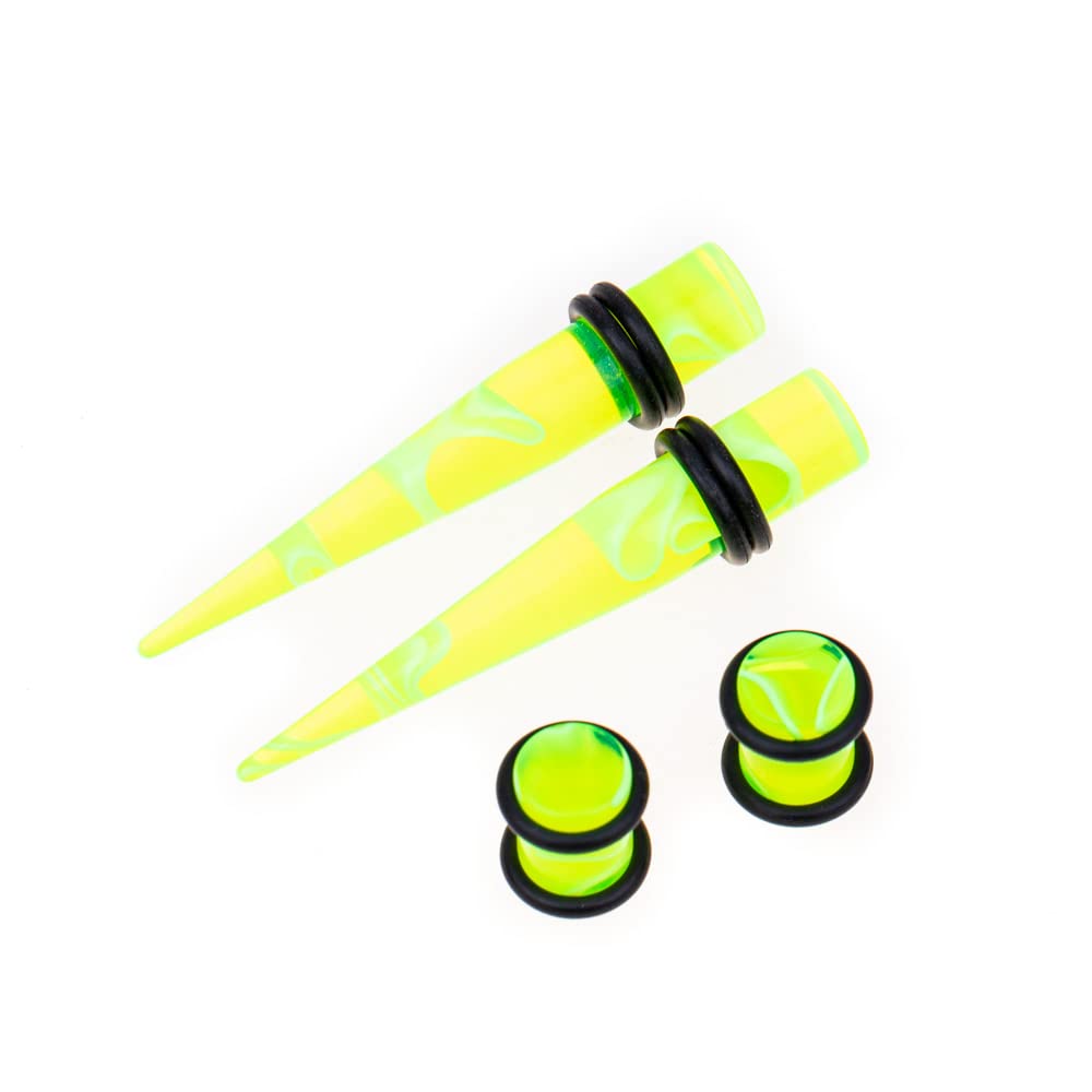 Memsion Ear Stretching Kit 50 Pieces 14Gauges-00Gauges Earrings Piercing Kit