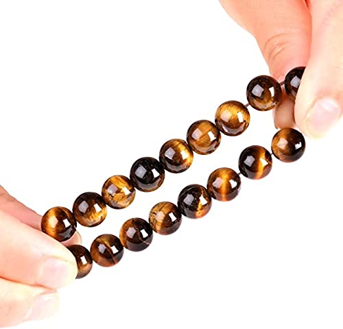 Black Obsidian Hematite Triple Protection Bracelet 10MM beads Set, Blue Tiger Eye Beads Bracelets, Lava Stone bracelets for Men Women