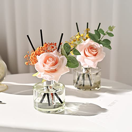 COCODOR Preserved Flower Reed Oil Diffuser/White Jasmine/6.7oz(200ml)/1 Pack/Home & Office Decor Aromatherapy Diffuser Oil Gift Set