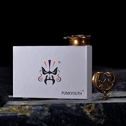 2PCS Stainless Steel 316L Punk Vintage Cross Skull Gauge For Ears Expander Stretcher Ear Tunnels Upgrade Saddle Plugs Double Flared Guage For Women Men 0g-1"