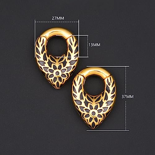 1 Pair 2g Ear Weights For Stretched Ears Plug Gauge Ear Hanger Heavy Water Drop Shape 6mm Dangle Earrings Women Body Piercing Jewelry
