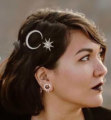 2PCS Cool Water Drops Ear Tunnels Plugs 316 Stainless Steel Ear Gauges Hypoallergenic Earring Expanders for Stretched Piercing Body Jewelry