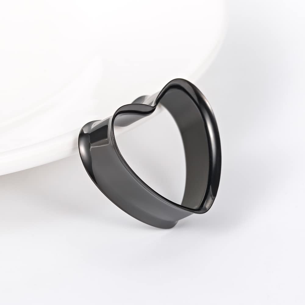 2PCS Stainless Steel Screw Ear Gauges Tunnels Hollow Double Flare Black Gold For Man For Woman Body Piercing Jewelry 6mm-30mm Stretcher